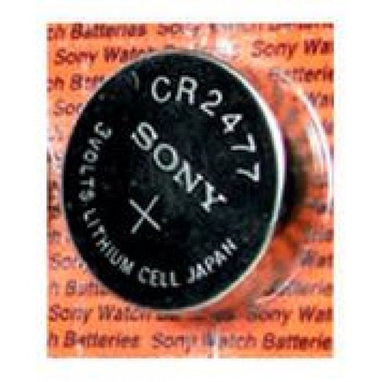 Sony CR2477 1000mAh 3V Lithium (LiMnO2) Coin Cell Watch Battery - 1 Piece Tear Strip, Sold Individually