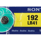 MuRata LR41 1.5V Alkaline Coin Cell Battery - 1 Piece Tear Strip