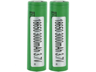 BUNDLE: 2 x Sony MuRata VTC6 INR 18650 3000mAh 3.6V Unprotected High-Drain 15A Flat Top Batteries