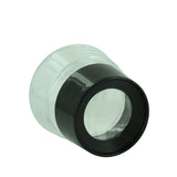 10x Plastic Magnifier Eye Loupe (Black & Clear)