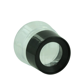 10x Plastic Magnifier Eye Loupe (Black & Clear)