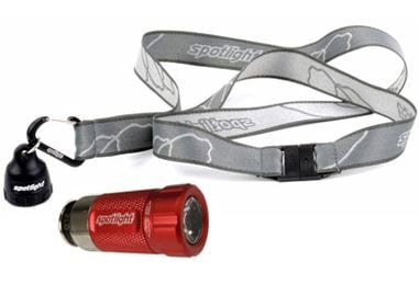 Spotlight Deluxe Kit with Spotlight Turbo LED Flashlight and Spotlight Keychain - Racecar Red (SPOT-8700)