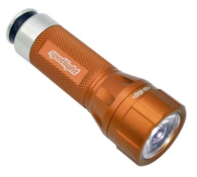Spotlight Rescue 12V LED Rechargeable Flashlight - Hazard County Orange (SPOT-8801)