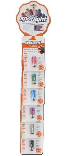 Spotlight Point-of-Purchase Hanging Clip Strip With 6 Spotlight Turbos (SPOT-6908KIT)