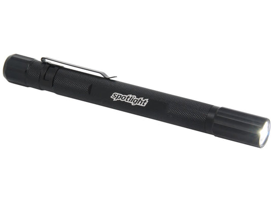 SpotLight Shifter 2.0 LED Flashlight - 110 Lumens - Runs on 2x AAA battery (Included) - Jet Black
