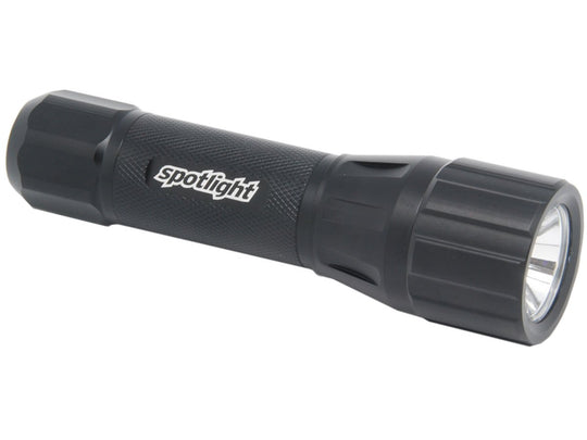 SpotLight Shifter 3.0 LED Flashlight - 200 Lumens - Runs on 3x AAA battery (Included) - Jet Black