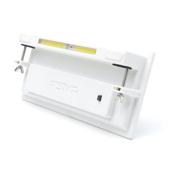 STKR EZ Solar Home Security Gutter Mounted LED Floodlight - 600 Lumens - Uses Built-in 2000mAh Li-ion Battery Pack