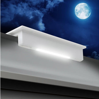 STKR EZ Solar Home Security Gutter Mounted LED Floodlight - 600 Lumens - Uses Built-in 2000mAh Li-ion Battery Pack