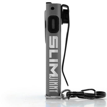 STKR SlimJimmy USB-C Rechargeable LED Keychain Flashlight - 400 Lumens - Uses Built-in 300mAh Li-ion Battery Pack - Red or Grey