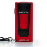 STKR SlimJimmy USB-C Rechargeable LED Keychain Flashlight - 400 Lumens - Uses Built-in 300mAh Li-ion Battery Pack - Red or Grey