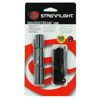 Streamlight 66320 Macrostream USB Rechargeable LED Flashlight - 500 Lumens - Includes Built-In Li-ion Battery Pack