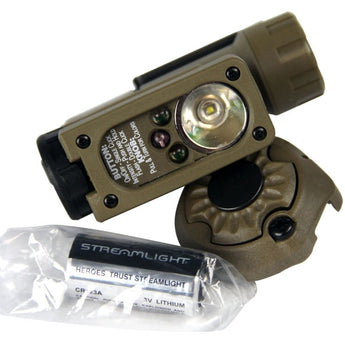Streamlight Sidewinder Compact Hands-Free Flashlight - Military Model: White C4, Red, Blue, IR LEDs - 55 Lumens - Includes 1 x CR123A and Helmet Mount (14101)