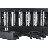 Streamlight 8-Bay 18650 Battery Bank Charger Kit - Includes 8 x 18650 - 12V DC with Bare Leads (20223) or 120V/100V AC (20224)