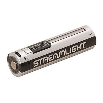 Streamlight 22101 SL-B26 18650 2600mAh 3.7V Protected Lithium Ion (Li-Ion) Button Top Battery With Built-In USB Charger