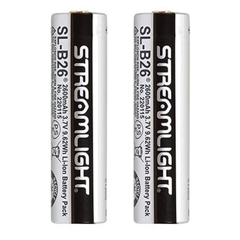 Streamlight 22104 SL-B26 Protected Li-ion USB Rechargeable Battery Pack - 2pk Box