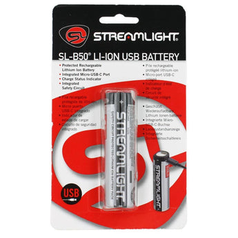 Streamlight 22111 SL-B50 4900mAh 3.6V Protected Lithium Ion (Li-Ion) Battery Pack With Built-In USB-C Charge Port - 1-Pack