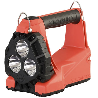 Streamlight Vulcan 180 Firefighting Lantern - 3 x C4 LEDs - 1200 Lumens - Includes 8800mAh Li-Ion Battery Pack - AC/DC, 12V DC Direct Wire Charger, or No Charger - Regular or Quick Release Shoulder Strap -  Orange or Yellow
