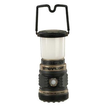 Streamlight 44941 Siege AA Coyote Ultra-Compact Floating LED Lantern - 1 x C4 White LED and 2 x C4 Red LEDs - 200 Lumens - Uses 3 x AA Alkaline Batteries