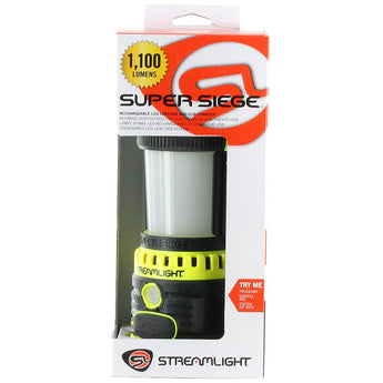 Streamlight Super Siege USB Rechargeable Floating LED Lantern - White and Red LED - 1100 Lumens - Includes Li-ion Battery Pack - Yellow or Coyote