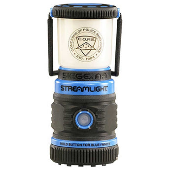 Streamlight 44949 Siege AA Blue Ultra-Compact Floating LED Lantern - 2 x C4 Blue LEDs and 1 x C4 White LED - 200 Lumens - Uses 3 x AA Alkaline Batteries