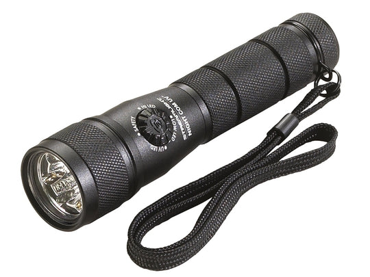 Streamlight Night Com UV 51046 Ultraviolet Flashlight - 1 x C4, 3 x 365nm Ultra Violet, 3 x 390nm Ultra Violet LEDs - 115 Lumens - Includes 2 x CR123As