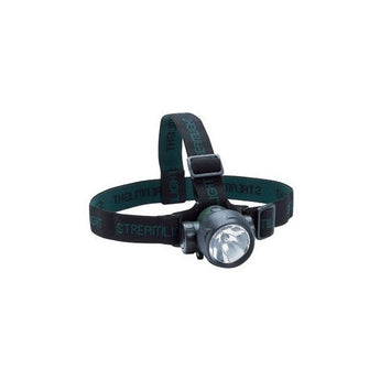 Streamlight Trident Multi-Purpose Headlamp with Optional Rubber Hard Hat Strap - 1 x C4, 2 x 5mm White and 1 x 5mm Green LEDs - 80 Lumens - Includes 3 x AAAs (61051)