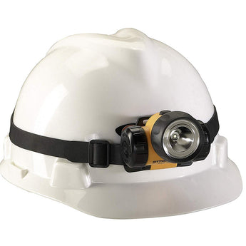 Streamlight 3AA HAZ-LO Headlamp with Optional Rubber Hard Hat Strap - C4 LED - 120 Lumens - Class I Div 1 - Includes 3 x AAs - Yellow (61200)