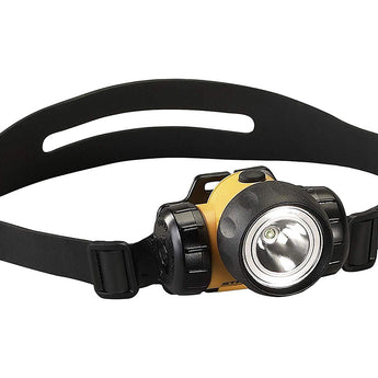 Streamlight 3AA HAZ-LO Headlamp with Optional Rubber Hard Hat Strap - C4 LED - 120 Lumens - Class I Div 1 - Includes 3 x AAs - Yellow (61200)