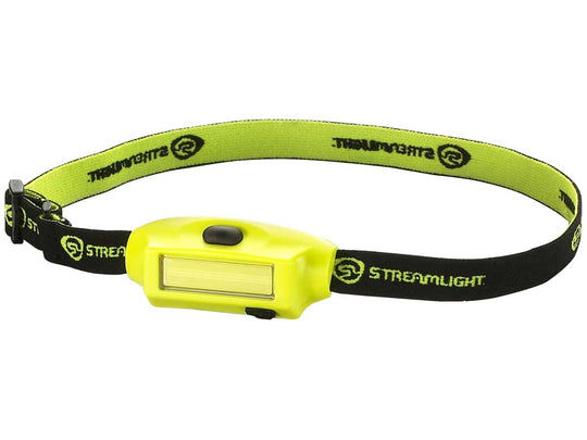 Streamlight 61703 Bandit Ultra Lightweight Headlamp - COB LED Technology - 180 Lumens - Includes 1 x Built-in Li-Polymer (Li-Poly) Battery Pack - Rubber Hard Hat Headstrap - Yellow