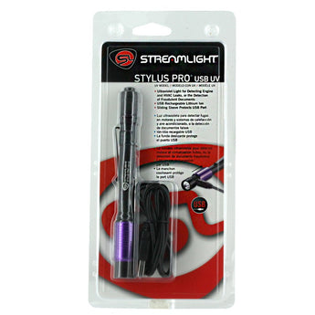 Streamlight Stylus Pro UV Rechargeable Penlight with USB Charging Cord, Nylon Holster & Choice of Accessories - 400nm Ultraviolet LED - Includes Li-ion Battery Pack