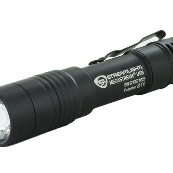 Streamlight 66210 MegaStream USB LED Flashlight - 1800 Lumens -  Includes 1 x SL-B34 Battery Pack, USB-C Charging Cable and Nylon Holster - Box