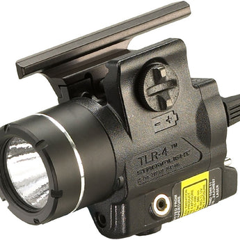 Streamlight TLR-4 Compact LED Weapon Light with Red Laser - Rail Locating Key Kit Fits Most Handguns or H&K USP Mounts - 125 Lumens - Includes 1 x CR2