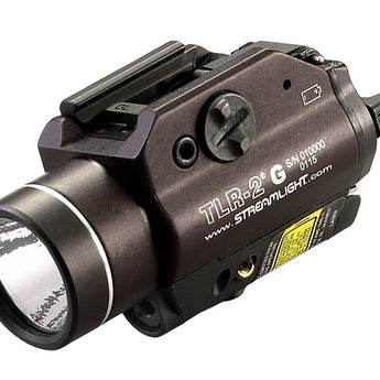 Streamlight TLR-2 G 69250 LED Pistol Light with Green Laser - Picatinny and Glock Rail Mount - Fits Beretta 90two, S&W 99 and S&W TSW - 300 Lumens - Includes 2 x CR123As