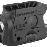 Streamlight TLR-6 Subcompact LED Pistol Light with Red Laser - Choice of Gun Mount  - 100 Lumens - Includes 2 x CR1/3Ns