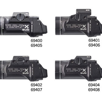Streamlight TLR-7 X Sub USB LED Weapon Light - 500 Lumens - Includes 1 x SL-B9 Battery Pack - Choice of Mount
