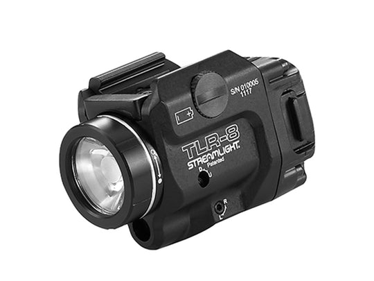 Streamlight 69410 TLR-8 Full-size and Compact LED Pistol Light with Red Laser - Rail Locating Keys - 500 Lumens - Includes 1 x CR123A - Box Packaging
