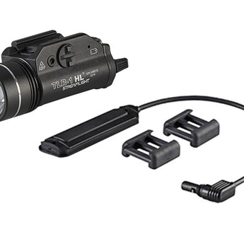 Streamlight 69889 Upgraded TLR-1 HL High Lumen Rail Mounted Weapon Light with Dual Remote Switch Kit - 1000 Lumens - Includes 2 x CR123A