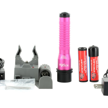 Streamlight Pink Strion Rechargeable LED Flashlight with 120V AC/DC Charger - 260 Lumens - Includes Li-ion Battery - Pink
