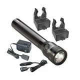 Streamlight Stinger XT Rechargeable Flashlight with 120V AC/DC Charger and 2 Sleeves - Xenon Halogen Bulb - 125 Lumens - Includes NiCd Sub-C Battery Pack (75013)