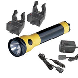 Streamlight PolyStinger Rechargeable Flashlight with 120V AC/DC Charger and 2 Sleeves - C4 LED - 385 Lumens - Includes NiCd Sub-C Battery Pack - Black or Yellow
