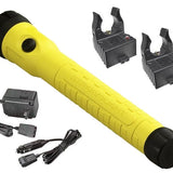 Streamlight PolyStinger HAZ-LO Intrinsically Safe Rechargeable Flashlight with 120V AC/DC Charger - Class I Div 1 - C4 LED - 130 Lumens - Includes NiCd Sub-C Battery Pack - Black or Yellow