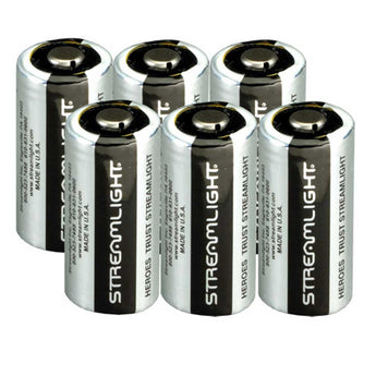 Streamlight 85180 CR123A 1400mAh 3V Lithium (LiMNO2) Button Top Batteries - 6-Pack