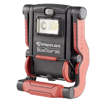 Streamlight BearTrap 360 Rechargeable LED Work Light - 2000 Lumens - 120V/100V AC - Includes 7.26V 5200mAh Li-ion Battery Pack - Red