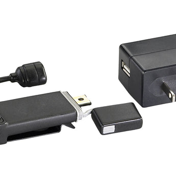 Streamlight ClipMate USB Rechargeable Clip-On Light - C4 White LED and Red LED - 70 Lumens - Includes Lithium Polymer Battery Pack - Light Only or With AC Adapter