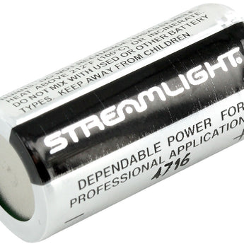 Streamlight 85177 CR123A 1400mAh 3V Lithium Primary (LiMnO2) Button Top Photo/Flashlight Battery - Bulk