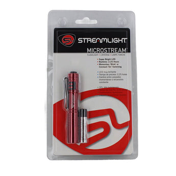 Streamlight MicroStream Personal EDC Flashlight - C4 LED - 45 Lumens - Includes 1 x AAA - Black (66318) or Red (66323)