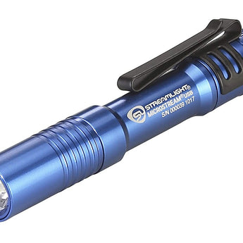 Streamlight Microstream USB Rechargeable EDC Flashlight - C4 LED - 250 Lumens - Includes 350mAh Li-ion Battery Pack - Black, Coyote, Blue, and Red Colors - Clam Shell or Boxed Packaging