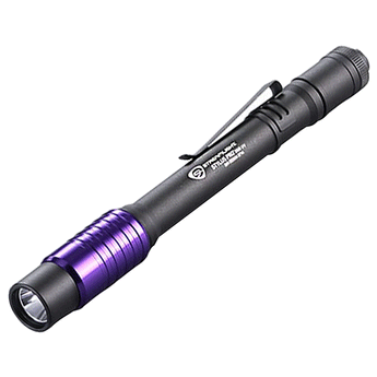 Streamlight Stylus Pro UV Rechargeable Penlight with USB Charging Cord, Nylon Holster & Choice of Accessories - 400nm Ultraviolet LED - Includes Li-ion Battery Pack