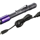 Streamlight Stylus Pro UV Rechargeable Penlight with USB Charging Cord, Nylon Holster & Choice of Accessories - 400nm Ultraviolet LED - Includes Li-ion Battery Pack