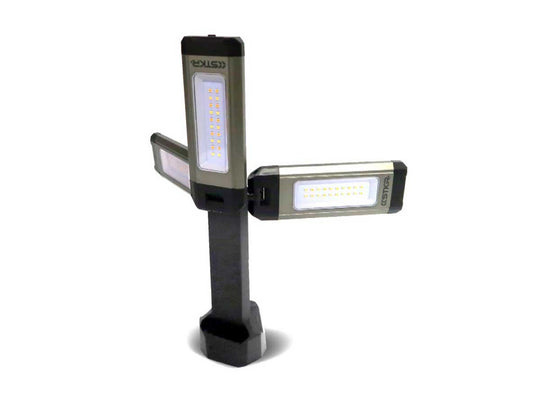 STKR Tri-Mobile USB-C Rechargeable LED Area Light with Tripod - 2000 Lumens - Uses Built-in 7.4V 2000mAh Li-ion Battery Pack